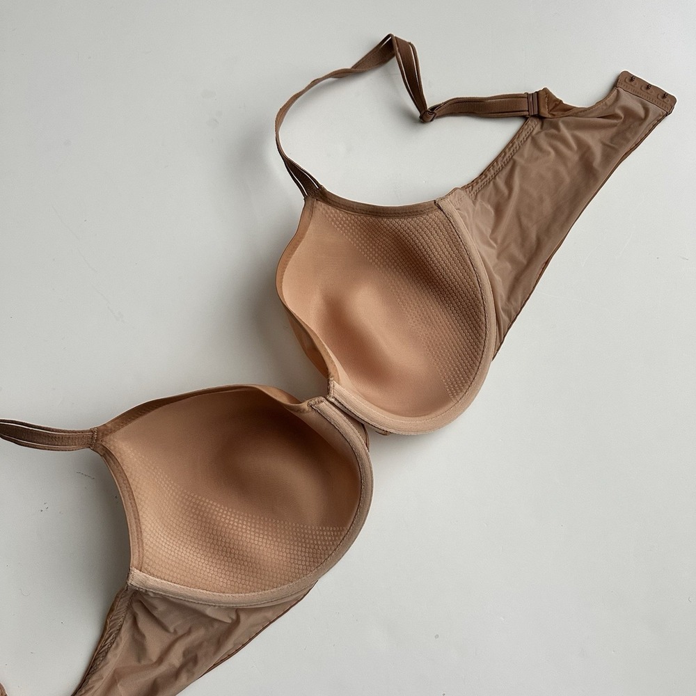 Victoria's Secret Lined Perfect Coverage Bra Size 38D Brown Nude Underwire - Picture 5 of 7